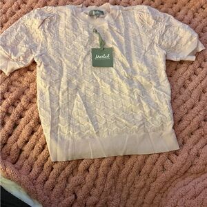 Marled Soft Pink Knit Sweater